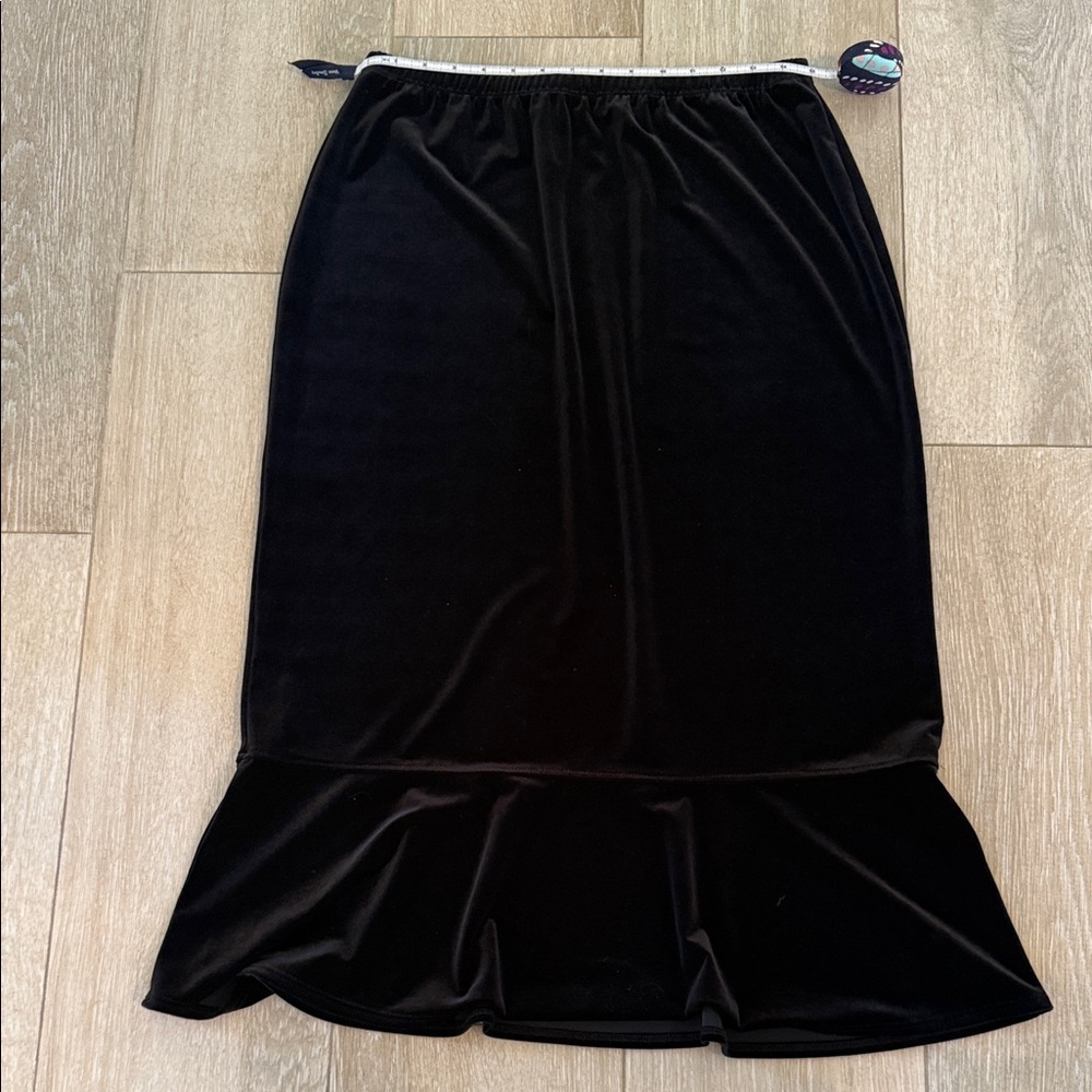 Chico’s Black Velvet Skirt